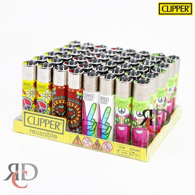 CLIPPER LIGHTER HIPPIE 48CT /PACK - RCL65